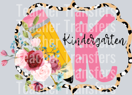 Pencil School Frame Kindergarten