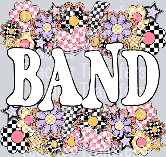 Funky Flowers Words BAND