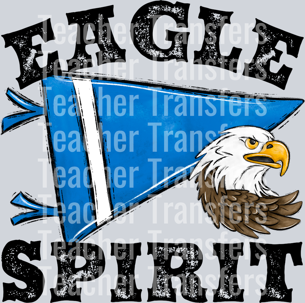 Pennant Mascots EAGLE Spirit Bright Blue