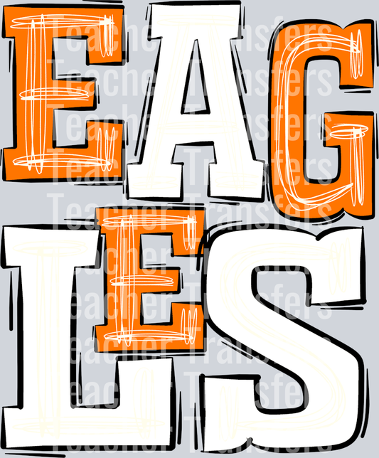Eagles Orange and White