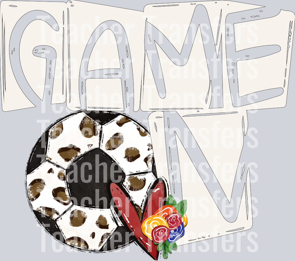 Game On Soccer CREAM LETTERS
