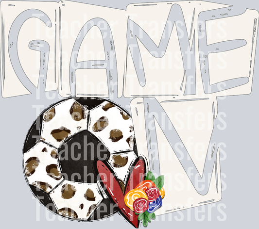 Game On Soccer CREAM LETTERS