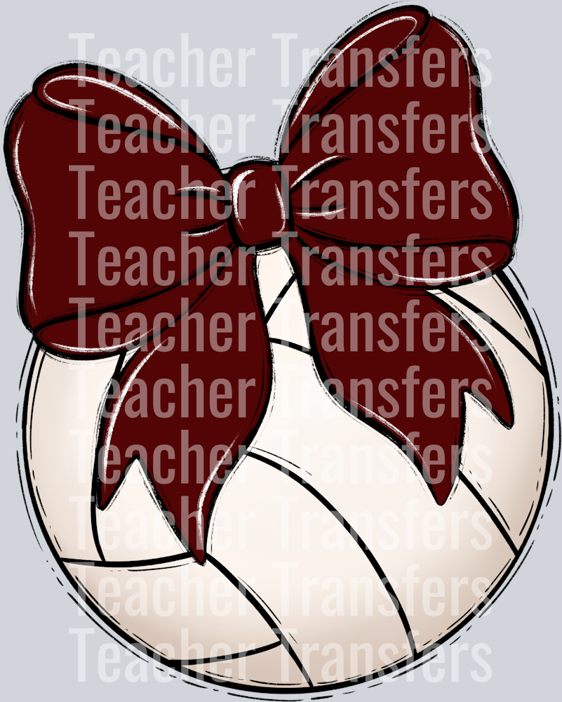 Bows and Balls Volleyball Maroon