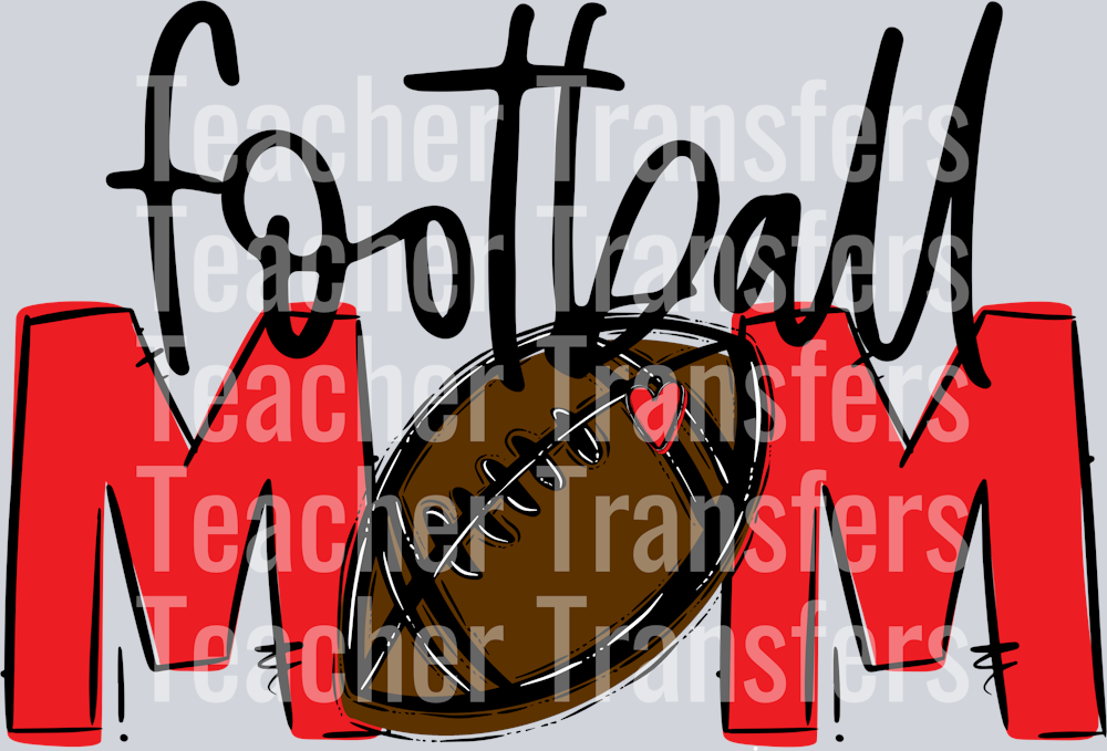 Football Mom Red No Flowers