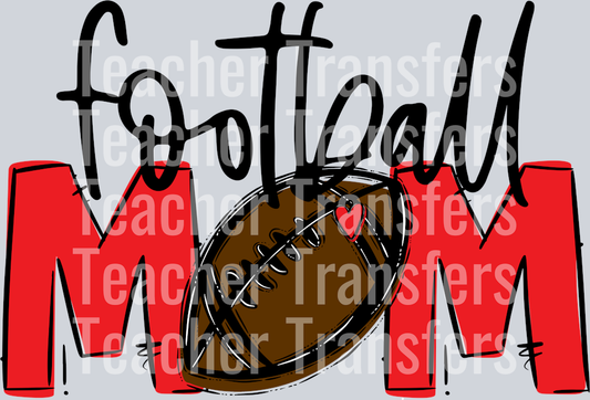 Football Mom Red No Flowers