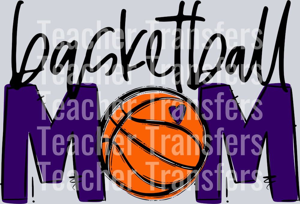 Basketball Mom Purple No Flowers