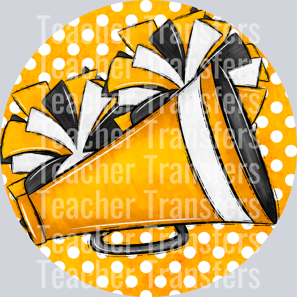 Cheer Pom and Megaphone YELLOW