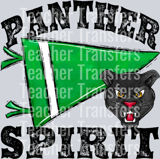 Pennant Mascots PANTHER Spirit Green