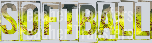 Grunge Sports Words  CAMO SOFTBALL