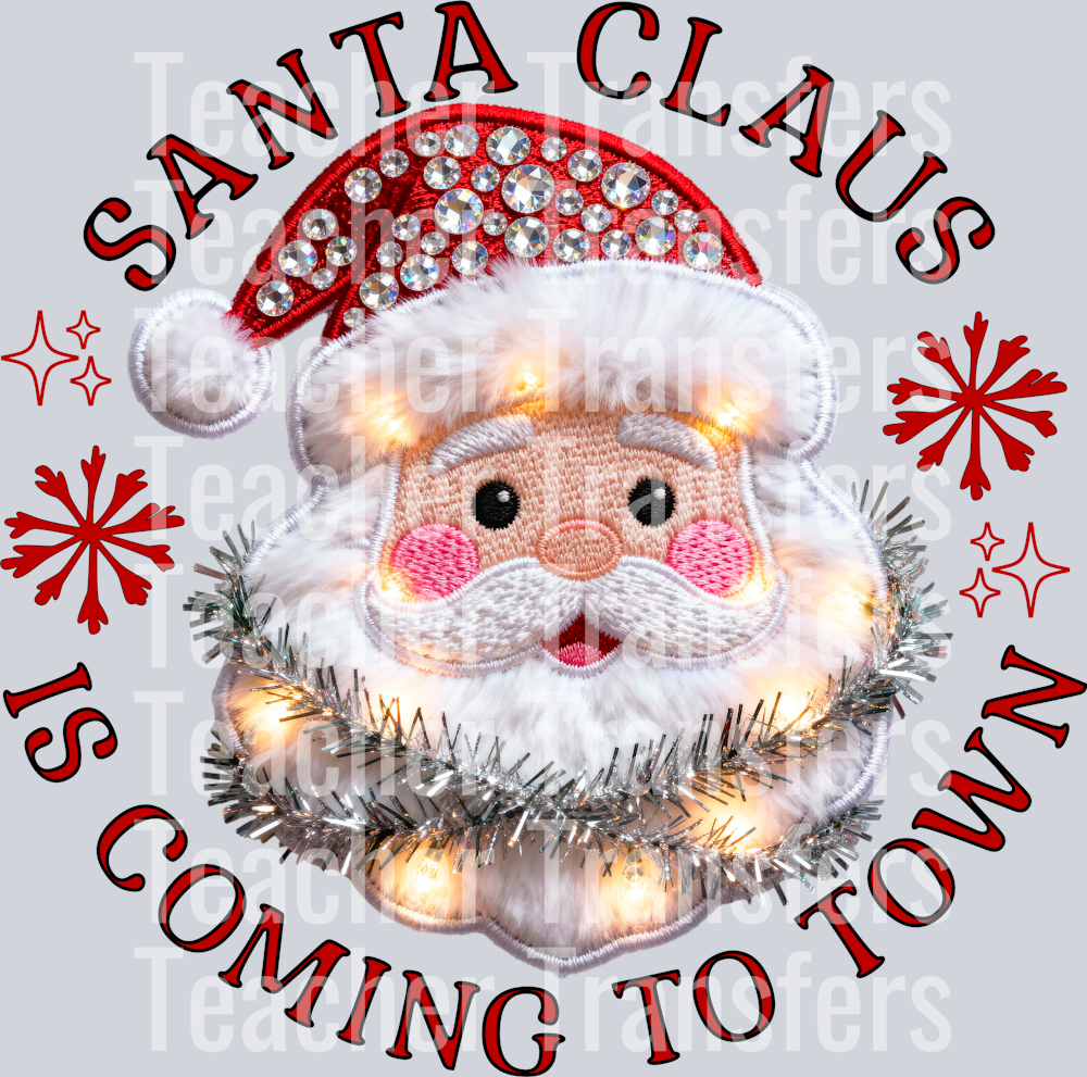 santa claus is coming to town faux fur_