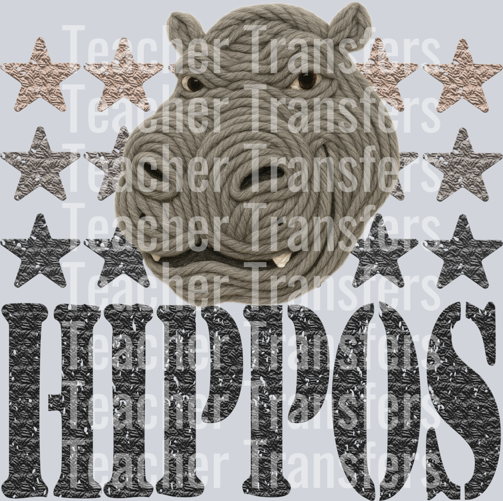 YARN MASCOTS HIPPOS