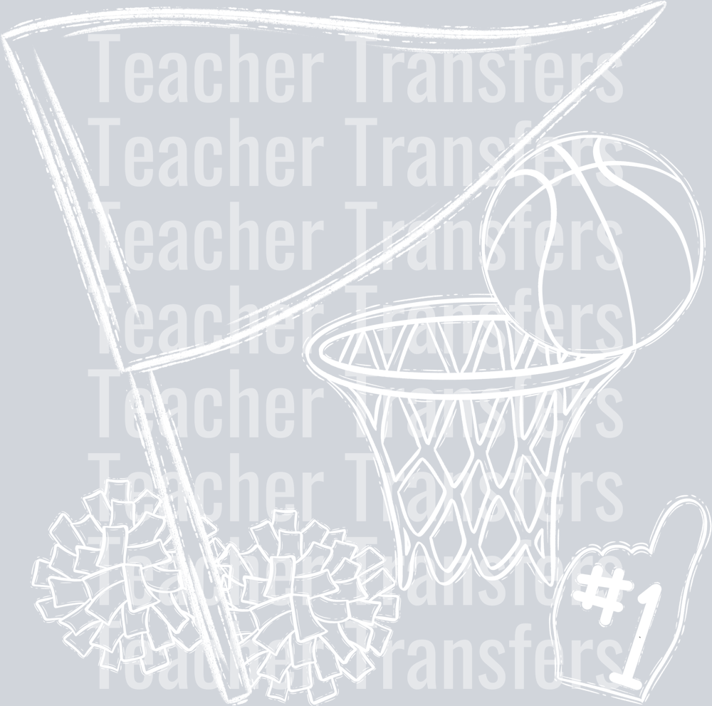 Basketball Go Team SOLID WHITE EMPTY