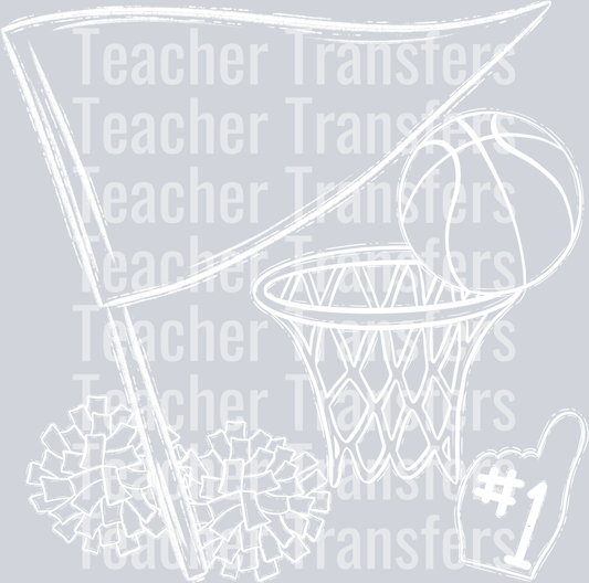 Basketball Go Team SOLID WHITE EMPTY