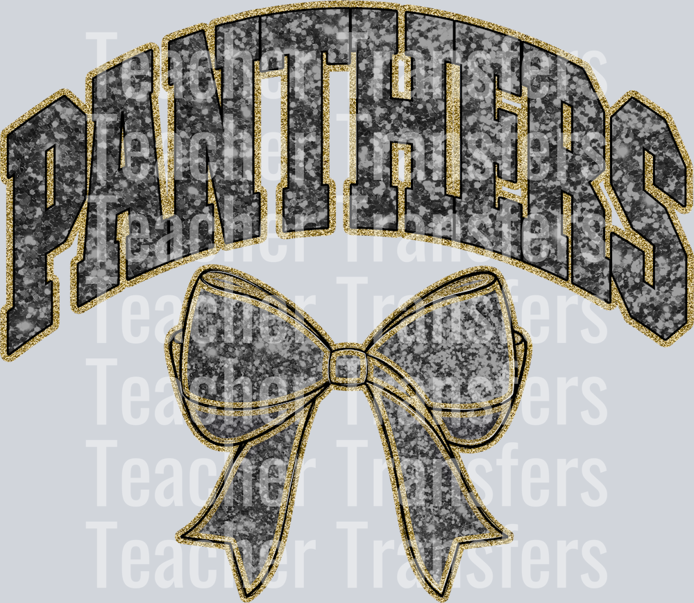PANTHERS BLACK GOLD COLLEGIATE GLITTER