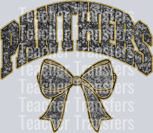 PANTHERS BLACK GOLD COLLEGIATE GLITTER