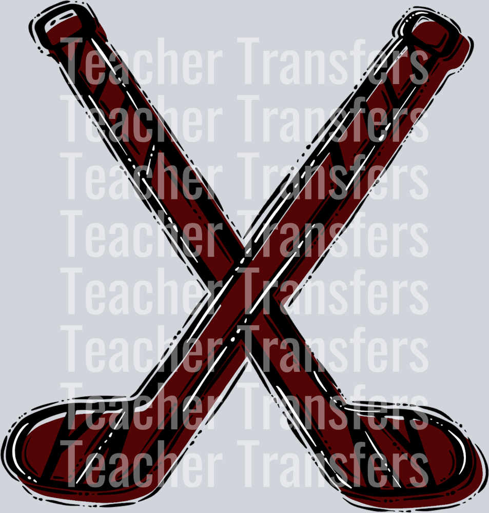 Hockey Sticks Maroon