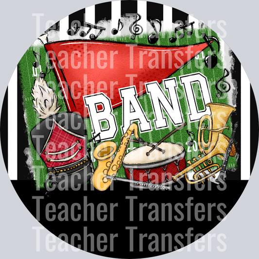 Band Tags Ornaments Red