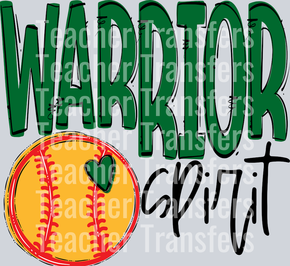 Team Go Spirit Warrior Softball Kelly Green