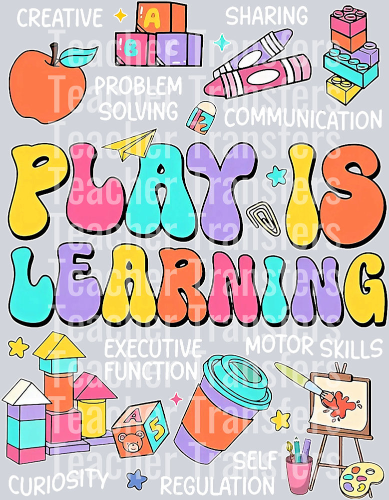 Retro Play Is Learning Kindergarten Teacher Team Women T-Shirt