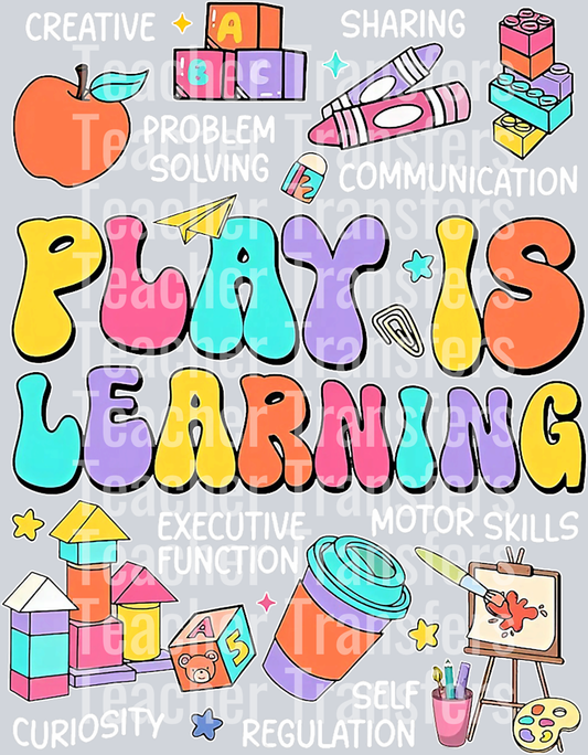 Retro Play Is Learning Kindergarten Teacher Team Women T-Shirt