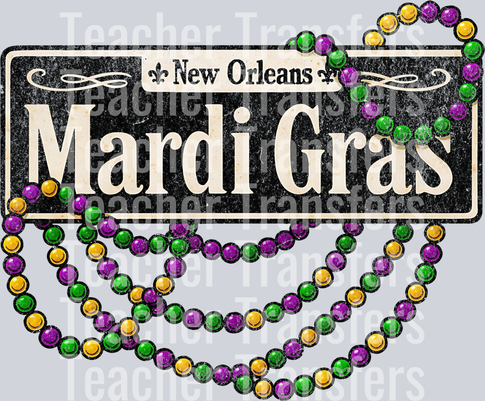 mardi gras street sign