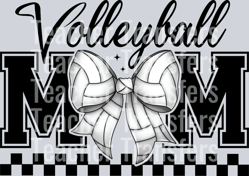 VolleyballMama-Bow-Checkered-PNG