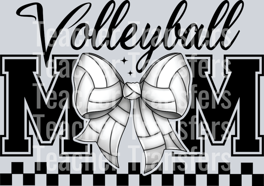 VolleyballMama-Bow-Checkered-PNG