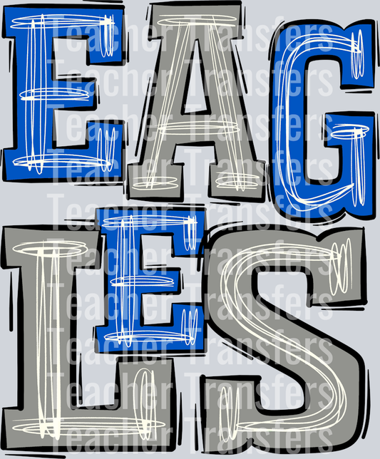 Eagles Med Blue and Gray