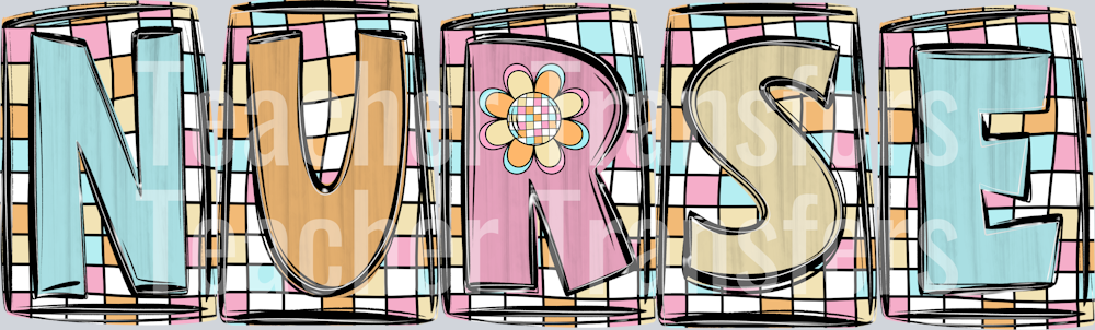 RETRO NURSE WORD ART