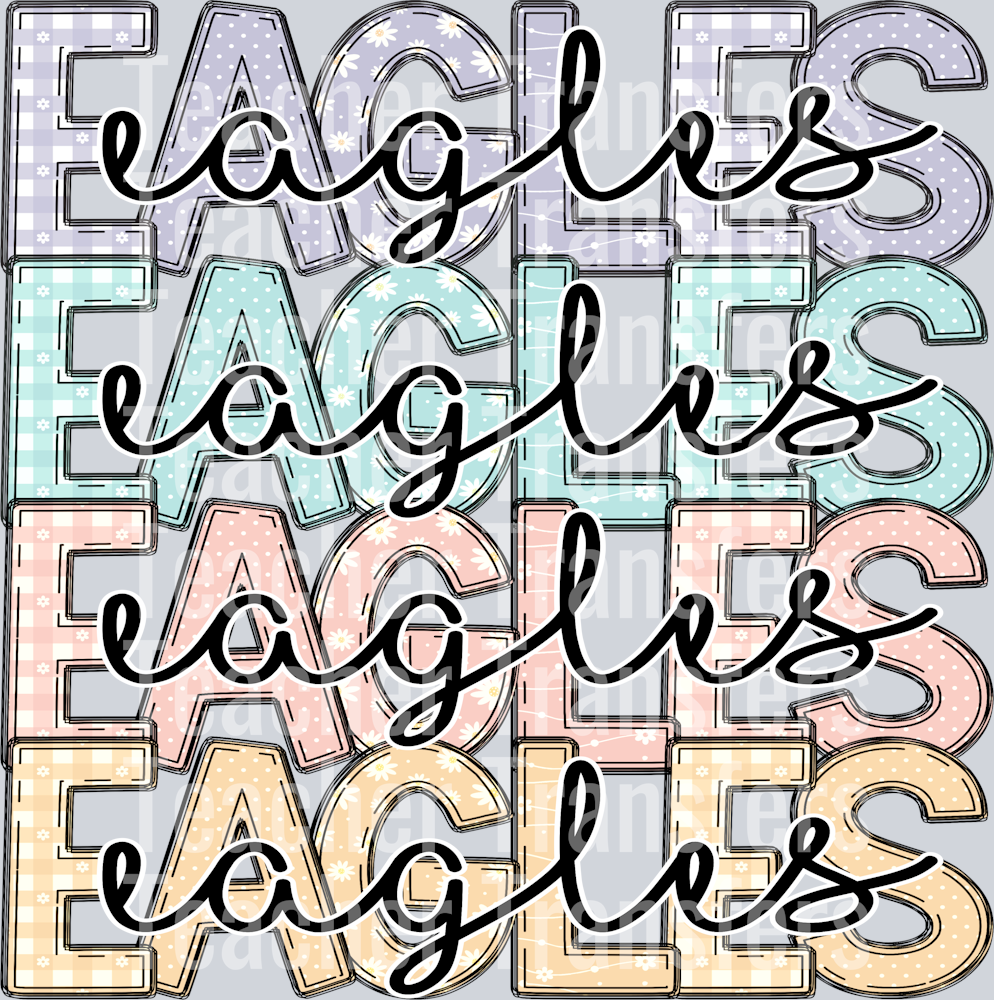 Pastel Stacked Eagles