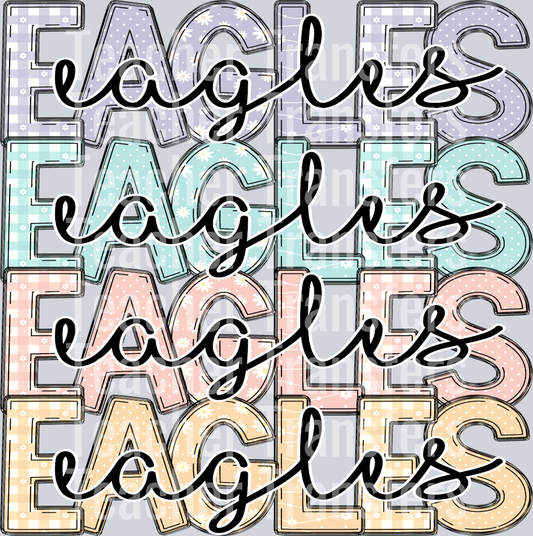 Pastel Stacked Eagles
