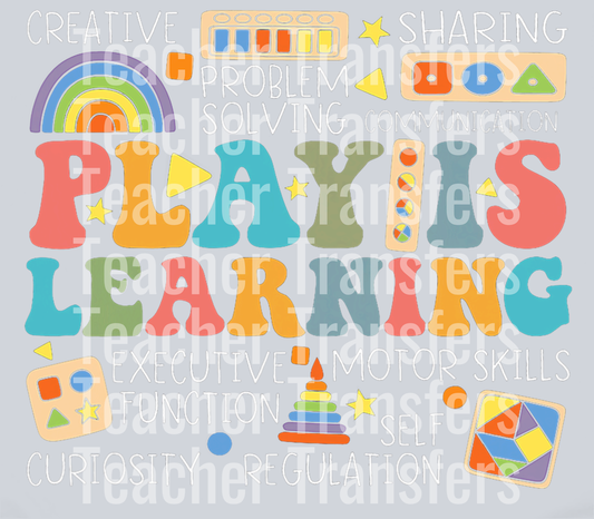 Groovy Play Is Learning Kindergarten Teacher Appreciation T-Shirt