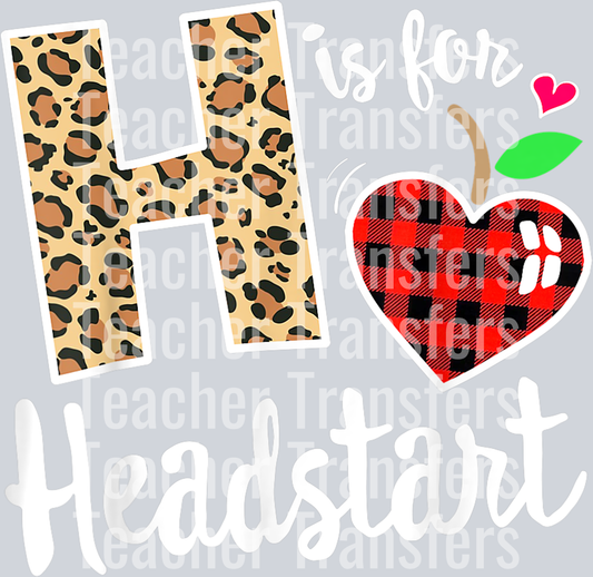 Girl First Day Headstart Leopard Plaid Back School Teacher T-Shirt