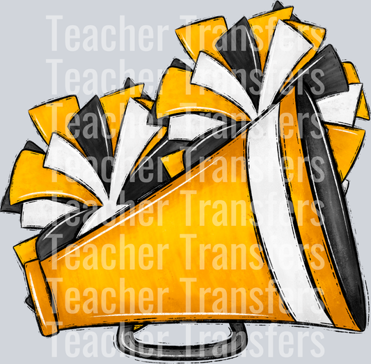 Cheer Poms and Megaphones YELLOW