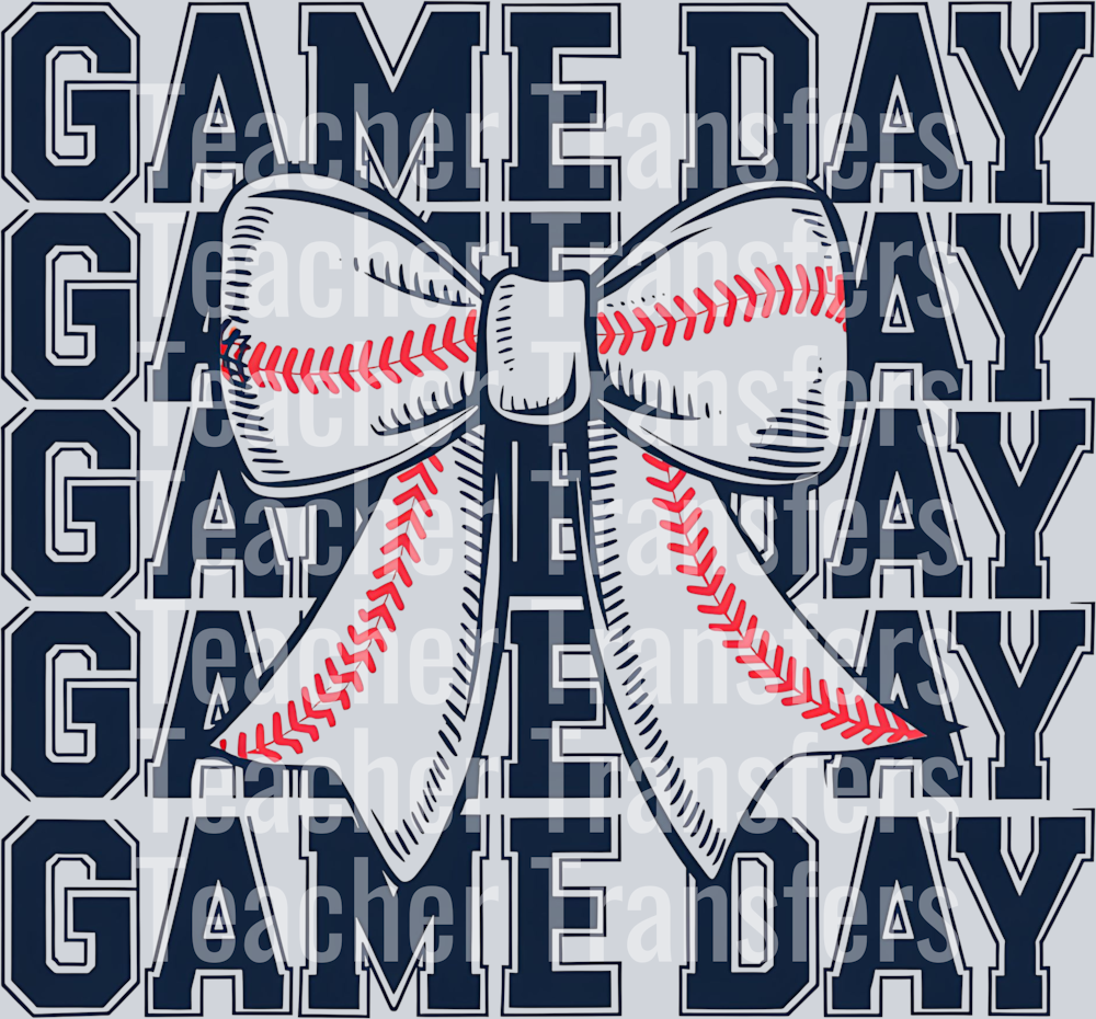 Game Day Baseball Bow