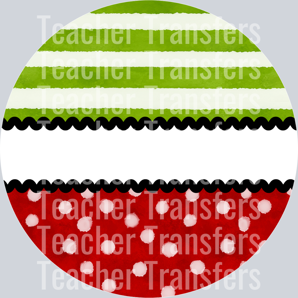 ROUND ORNAMENT STRIPE AND DOT