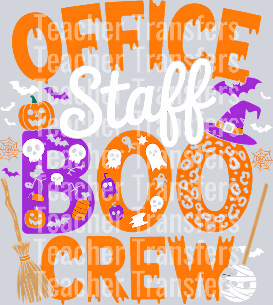 Office Staff Boo Crew Halloween Matching Costume Fun Office T-Shirt