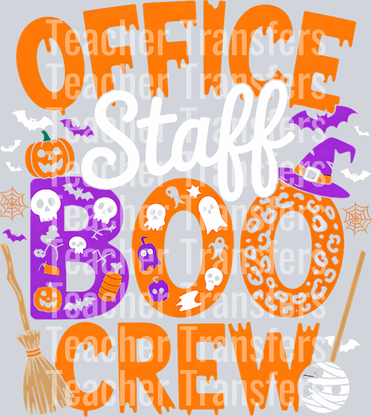 Office Staff Boo Crew Halloween Matching Costume Fun Office T-Shirt