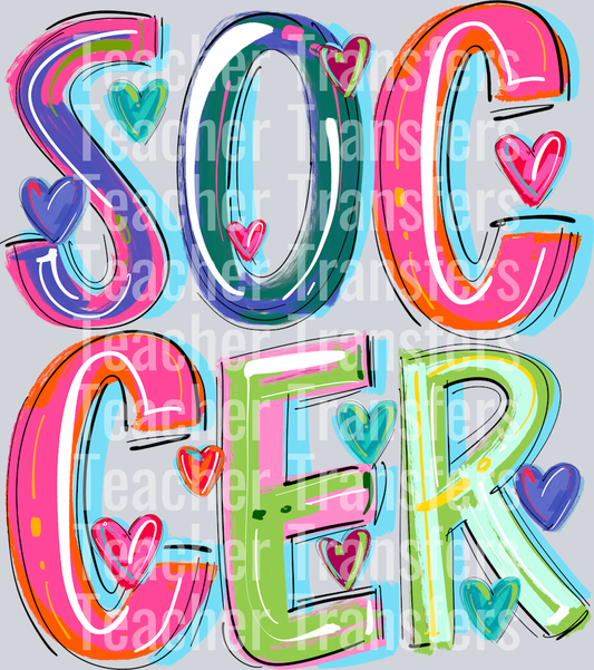 CHEERY WORDS SOCCER two line