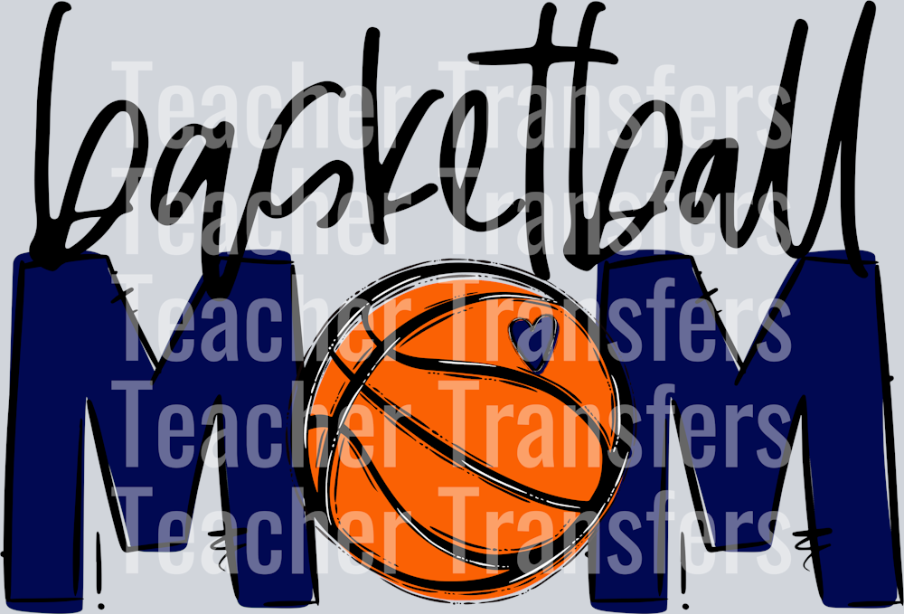 Basketball Mom Navy blue No Flowers