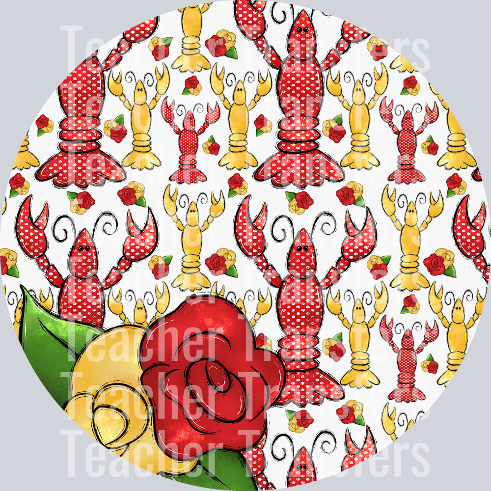 Crawfish Circle Coaster Mousepad
