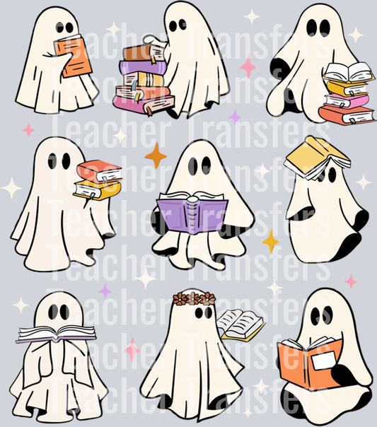 Trick Or Teach Spooky Teacher Book Lover Ghost Halloween