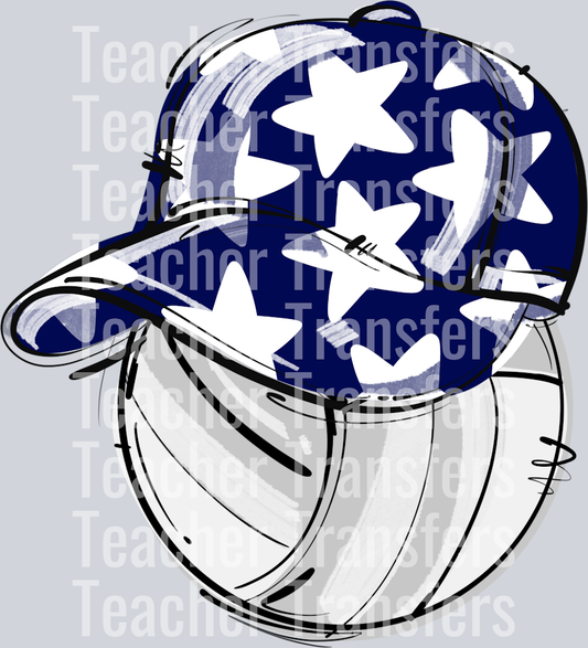 NAVY PLAY BALL HAPPY FACE VOLLEYBALL