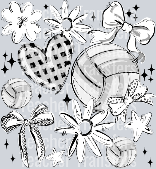 WHITE PLAY BALL VOLLEYBALL COLLAGE