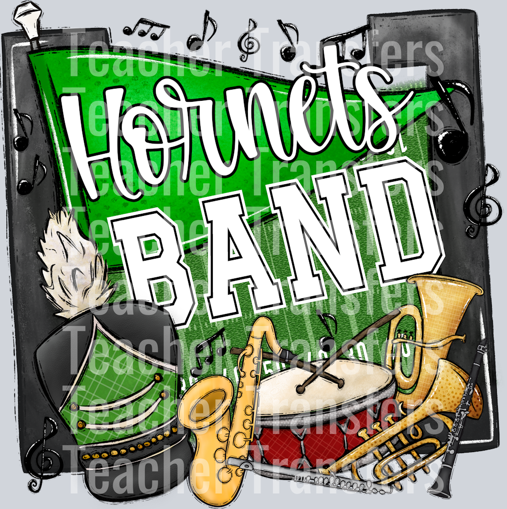 Band Pennants Hornets Green Flag