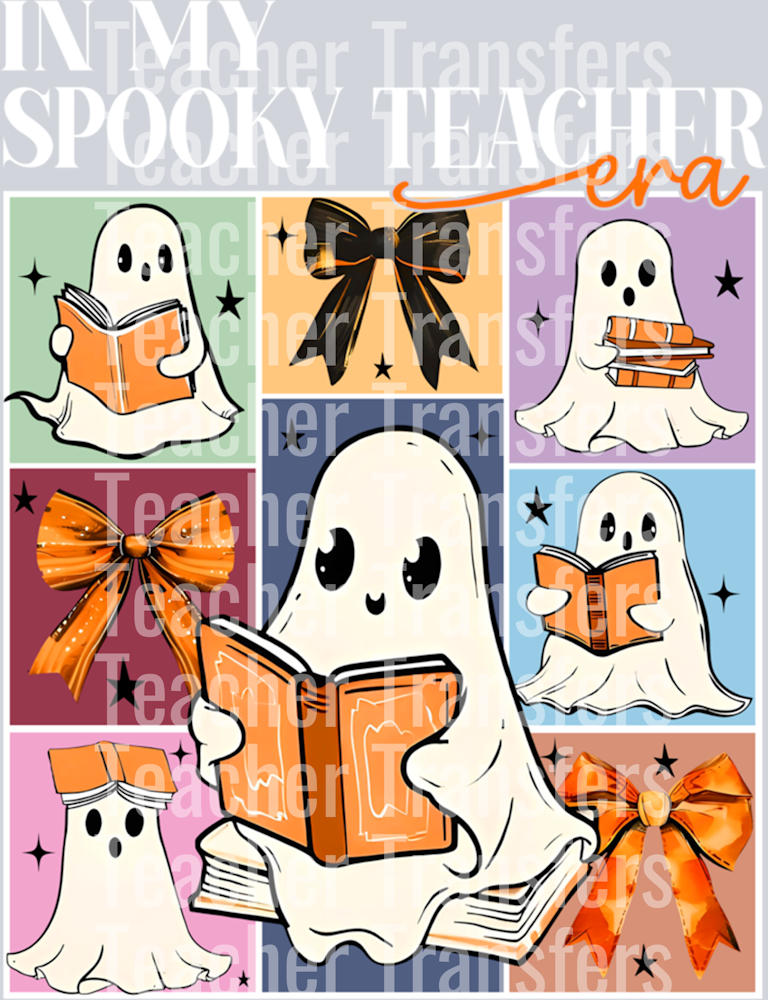 Trick Or Teach In My Spooky Teacher Era Cute Ghost Halloween Sweatshirt
