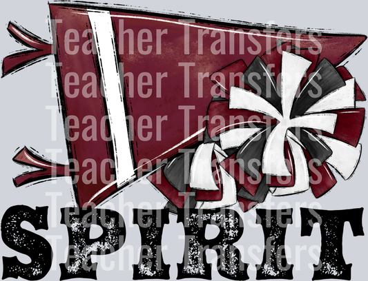 Pennant Mascots BLANK CHEER Spirit Maroon