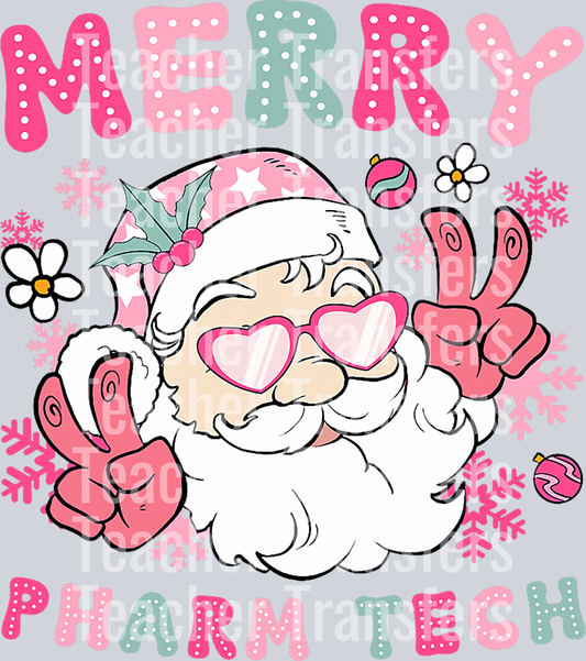 Merry Pharm Tech Christmas Pharmacy Technologist Xmas Party T-Shirt