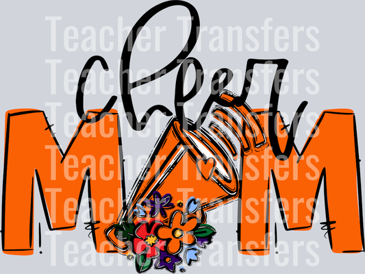 Cheer Mom Orange Flower