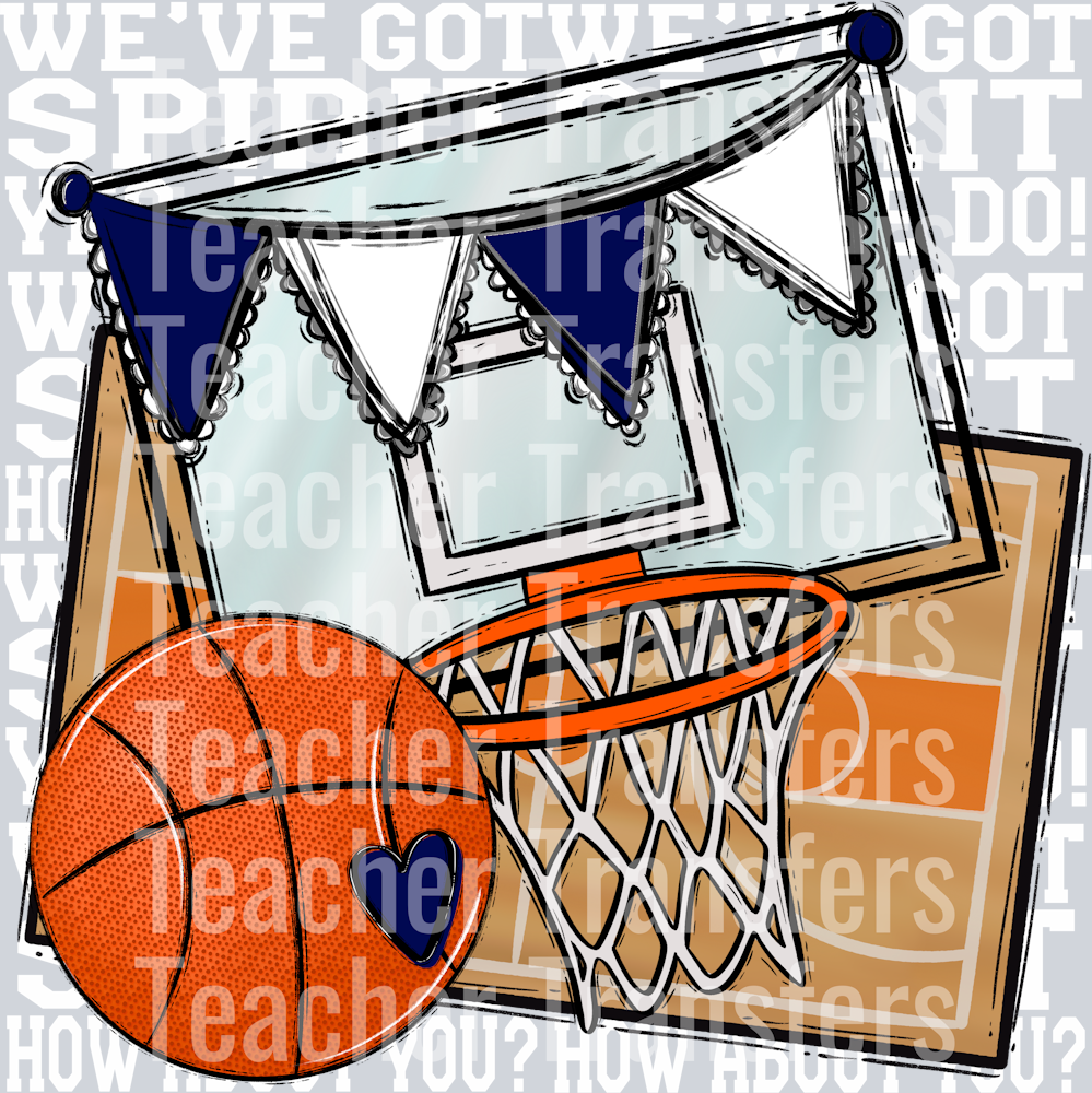 We_ve Got Spirit BASKETBALL NAVY BLUE